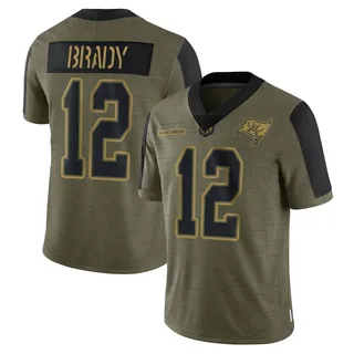 Youth Nike Tom Brady Olive Tampa Bay Buccaneers 2021 Salute To Service Game  Jersey