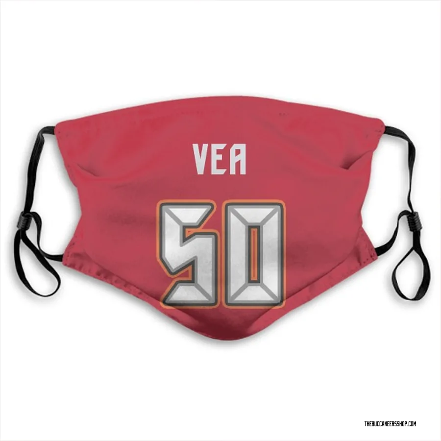 Vita Vea Tampa Bay Buccaneers Jersey Name & Number Face Mask - Red